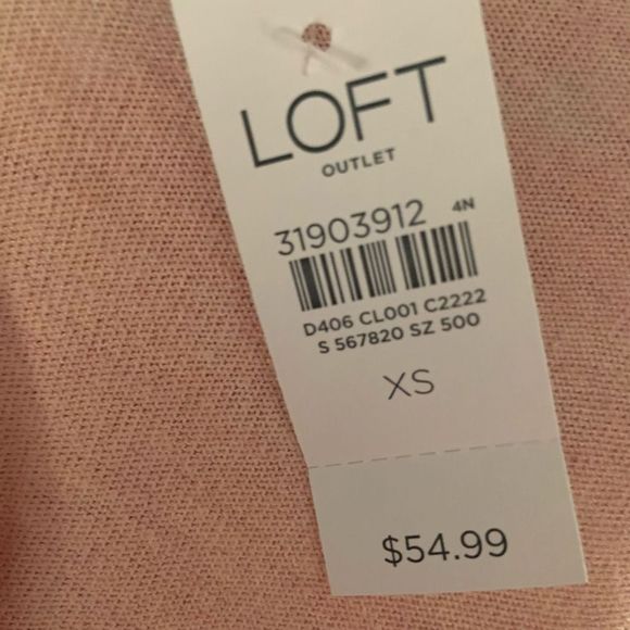 LIGHT PINK BUTTON DOWN CARDIGAN BY ANN TAYLOR LOFT | NEW WITH TAGS | XS - Picture 6 of 6